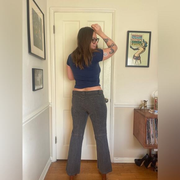 Y2K Vintage Low Rise Lace Up Jeans - Picture 3 of 8